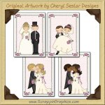 Just Married Card Sampler Collection Printable Craft Download