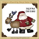 Jolly St Nick Clip Single Graphics Clip Art Download