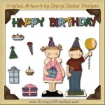 Happy Birthday Collection Graphics Clip Art Download