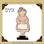 Grandma Single Clip Art Graphic Download