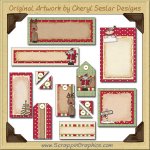 North Pole Friends Journaling Delights Digital Scrapbooking Graphics Clip Art Download