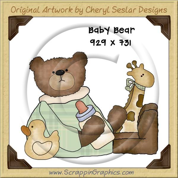 Baby Bear Single Graphics Clip Art Download - Click Image to Close