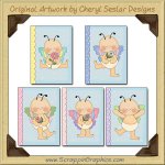 Butterfly Baby Card Sampler Collection Printable Craft Download