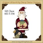 Gift Claus Single Graphics Clip Art Download