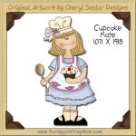 Cupcake Kate Single Clip Art Graphic Download