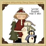 Winter Buddies Single Clip Art Graphic Download