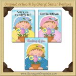 Flowerpot Girls Cards Sampler Printable Craft Download