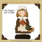 Mrs Pilgrim Single Clip Art Graphic Download