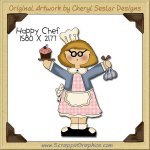 Happy Chef Single Clip Art Graphic Download