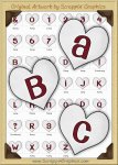 White Candy Hearts Letters & Numbers Clip Art Graphics