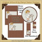 Winter Sweetie Wrapper Set Printable Craft Collection Graphics C