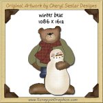 Winter Bear Single Graphics Clip Art Download