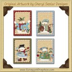 Little Snow Guy Cards Collection Printable Craft Download