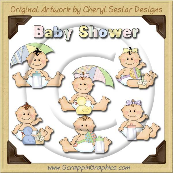 Sweet Baby Baby Shower Limited Pro Clip Art Graphics - Click Image to Close