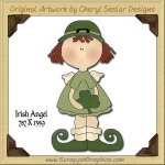 Irish Angel Single Graphics Clip Art Download