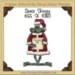 Santa Froggy Single Graphics Clip Art Download