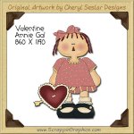 Valentine Annie Gal Single Clip Art Graphic Download