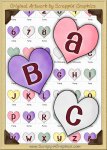 Candy Hearts Letters & Numbers Clip Art Graphics