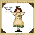 Leprechaun Angel Single Clip Art Graphic Download