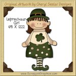 Leprechaun Girl Single Clip Art Graphic Download