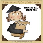 Graduate Girl Single Graphics Clip Art Download