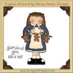 Garland Girl Single Graphics Clip Art Download