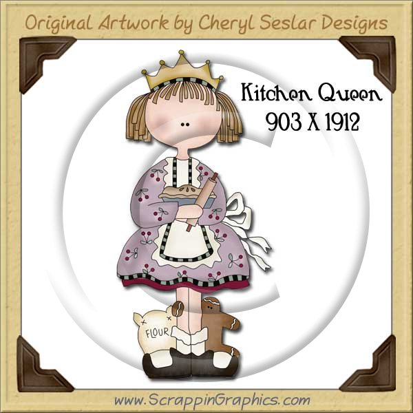 Kitchen Queen Single Graphics Clip Art Download - Click Image to Close