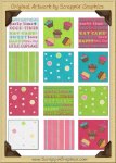 Sweet Cupcake Background Tiles Clip Art Graphics